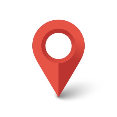 konum simgesi beyaz arkaplanda izole edildi. Vektör çizimi. Eps 10.