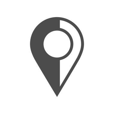 konum simgesi beyaz arkaplanda izole edildi. Vektör çizimi. Eps 10.