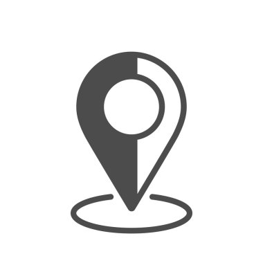 konum simgesi beyaz arkaplanda izole edildi. Vektör çizimi. Eps 10.