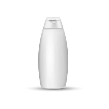 Beyaz arka planda izole edilmiş şampuan. Vektör çizimi. Eps 10.