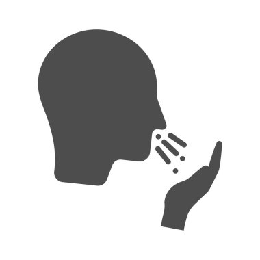 Beyaz arkaplanda hapşırma simgesi izole edildi. Vektör çizimi. Eps 10.