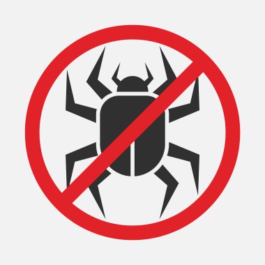 Beyaz arka planda virüs, bakteri, mikrop ve mikrop izine rastlanmadı. Vektör çizimi. Eps 10.