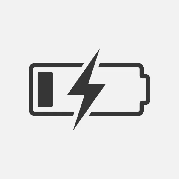 Акумулятор Проста Піктограма Символ Батареї Ізольовано Білому Тлі Векторні Ілюстрації — стоковий вектор