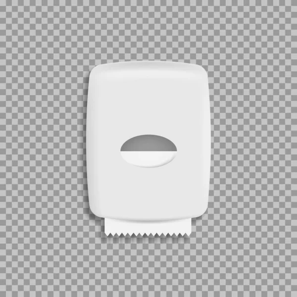 Paper Towel Dispenser Wall Solated White Background Vector Illustration Eps — Stockvektor
