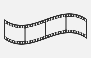 Beyaz arka planda izole edilmiş boş film şeridi. Vektör çizimi. Eps 10.