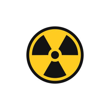 Radyasyon sembolü. Radyasyon uyarı simgesi. Vektör çizimi. Eps 10.