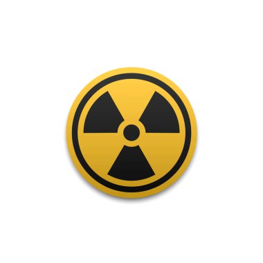 Radyasyon sembolü. Radyasyon uyarı simgesi. Vektör çizimi. Eps 10.
