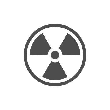 Radyasyon sembolü. Radyasyon uyarı simgesi. Vektör çizimi. Eps 10.