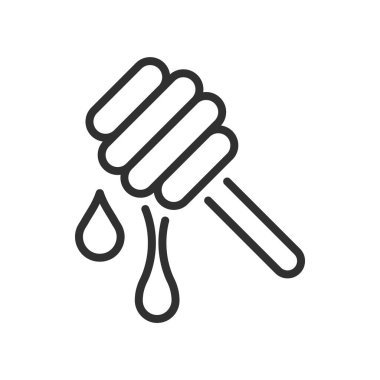 Damlayan Bal Simgesi. Bal kaplıcası terapi ikonu. Vektör çizimi. Eps 10.