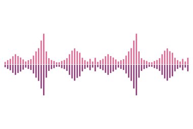 Frekans ses dalgası, müzik dalgası HUD arayüz elemanları, ses grafiği sinyali. Vektör çizimi. Eps 10.