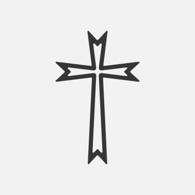 Christian Cross simge logosu uygulaması, UI. Vektör çizimi. Eps 10.