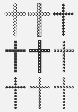 Christian Cross simge logosu uygulaması, UI. Vektör çizimi. Eps 10.