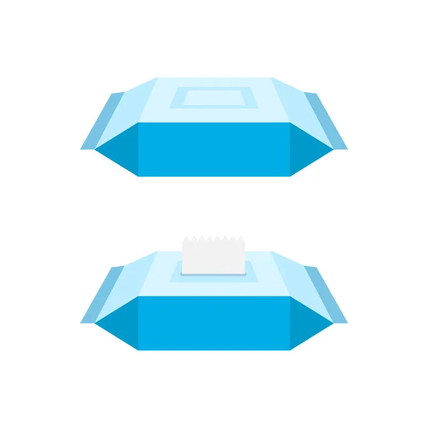 Wet Wipes Flat Icon Isolated White Background Vector Illustration Eps — Image vectorielle
