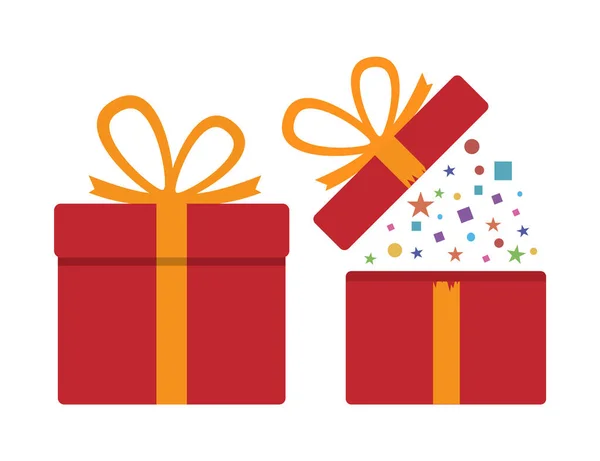 Gift Boxes Surprise Box Vector Illustration Eps — Image vectorielle