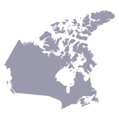 Kanada haritası. Kanada 'nın silueti ülke haritası. Vektör çizimi. Eps 10.
