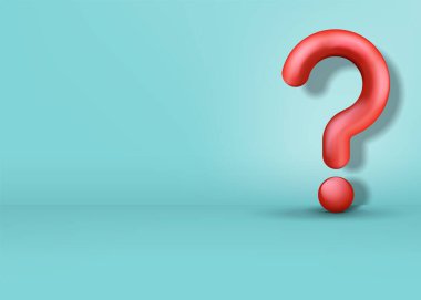 Yeşil arka planda gölgeli bir soru işareti. Vektör çizimi. Eps 10.