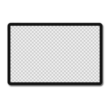 Boş ekranlı tablet bilgisayar beyaz arkaplanda izole edildi. Vektör çizimi. EPS10