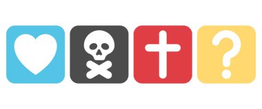 Hristiyan ikonu konsepti. Hristiyan sembolleri. Vektör illüstrasyonu Eps 10