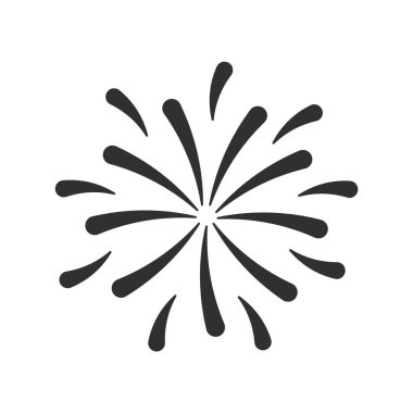 Havai fişek ikonu. Havai fişek bayramı ikonu konsepti. Vektör çizimi. Eps 10.