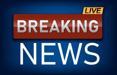 Son dakika haberi. Dünya TV haber afişi. Vektör çizimi. Eps 10.