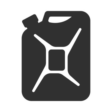 Motor yağı tenekesi ya da petrol ikonu. Yakıt sembollü konteynır. Vektör çizimi. Eps 10.