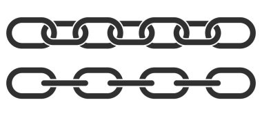 Bağlantı konsepti. Katı zincir simgesi. Vektör çizimi. Eps 10.