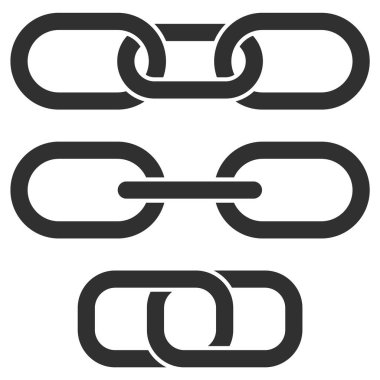 Bağlantı konsepti. Katı zincir simgesi. Vektör çizimi. Eps 10.