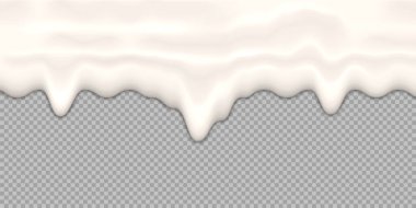 Sıvı kremsi doku. Yoğurt kremalı sıvı arka plan. Tatlı tatlı tasarımı için beyaz süt sıçraması ya da dondurma akışı yumuşak doku. Vektör çizimi. Eps 10.
