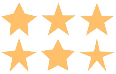 Yıldız ikonu. Yıldız piktogram seti. Vektör çizimi. Eps 10.