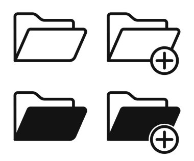 Dosya dizini simgesi ayarlandı. Vektör çizimi. Eps 10.