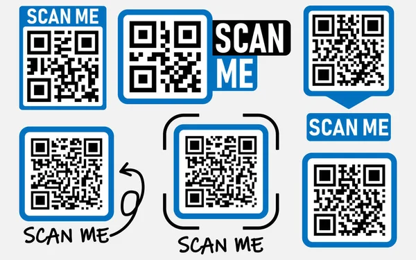 Akıllı telefon için QR kod taraması. QR kod çerçevesi. Akıllı telefon için QR kodunu tara. Vektör çizimi. Eps 10.