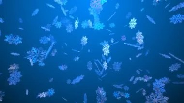 loopable abstract winter snow background with falling snowflakes 4k video