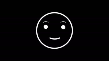 Emojis. sad and smile Faces. Happy and Sad Smiley Icon animation with optional luma matte. Alpha Luma Matte included. 4k video