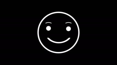 Winking face with tongue emoji animation with optional luma matte. Alpha Luma Matte included. 4k video