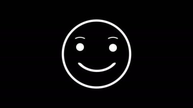 Winking face with tongue emoji animation with optional luma matte. Alpha Luma Matte included. 4k video
