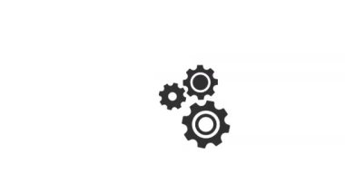 Cogs And Wheels animation with optional luma matte. Alpha Luma Matte included. 4k video