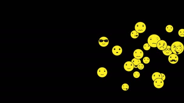 Smiley Animation Προαιρετική Luma Ματ Συμπεριλαμβανομένης Και Της Λφα Λούμα — Αρχείο Βίντεο