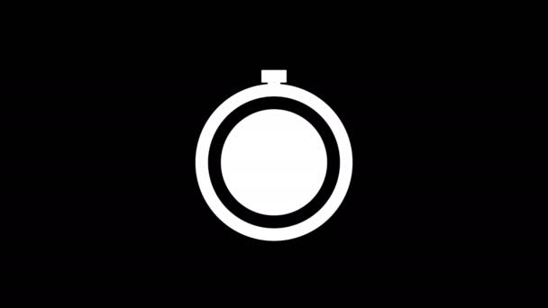 Анимация Значка Блокировки Дополнительным Матовым Светильником Включая Матте Альфа Лума — стоковое видео
