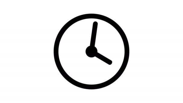 Stopwatch Animated Icon Clock Moving Arrows Animation Optional Luma Matte — Stock video