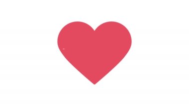 Beating Red Heart Icon animation with optional luma matte. Alpha Luma Matte included. 4k video