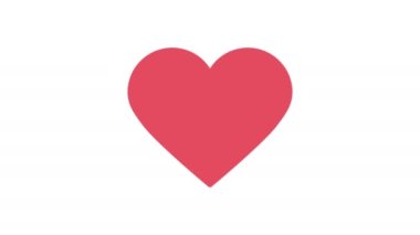 Beating Red Heart Icon animation with optional luma matte. Alpha Luma Matte included. 4k video
