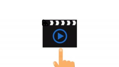 Cinema clapper animation. Clapper board. cinematography concept