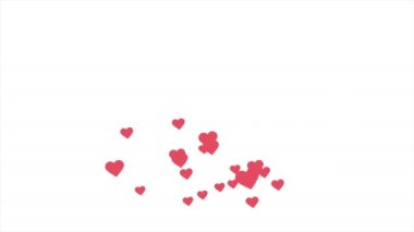 Flying hearts animation with optional luma matte. Alpha Luma Matte included. 4k video