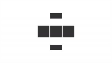 Loading blocks animation with optional luma matte. Alpha Luma Matte included. 4k video