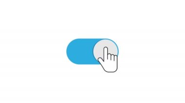 Açma kapama düğmesi. İsteğe bağlı luma mat ile animasyon. Alfa Luma Matte de dahil. 4k video