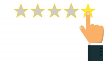 Giving rating stars. animation with optional luma matte. Alpha Luma Matte included. 4k video