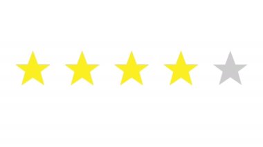 Giving rating stars. animation with optional luma matte. Alpha Luma Matte included. 4k video