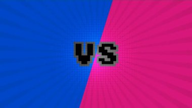 Versus letters fight background. Comic book versus template background. animation with optional luma matte. Alpha Luma Matte included. 4k video