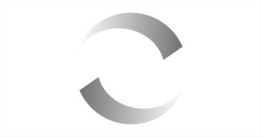 loading circle icon on white background animation with optional luma matte. Alpha Luma Matte included. 4k video