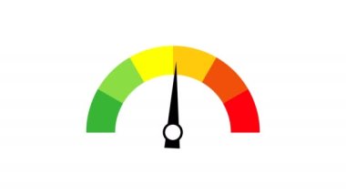 İsteğe bağlı luma mat ile hız göstergesi simgesi animasyonu. Alfa Luma Matte de dahil. 4k video